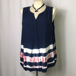 🌻 3/25 🌻 Sonoma Tie Dye Button Pintuck Tank